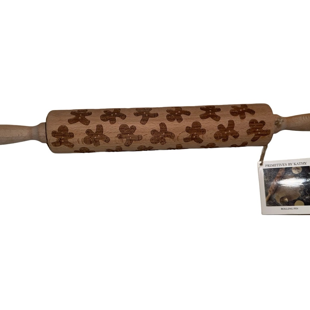 Primitives by Kathy Festive Brown Rolling Pin 9.5 inches
